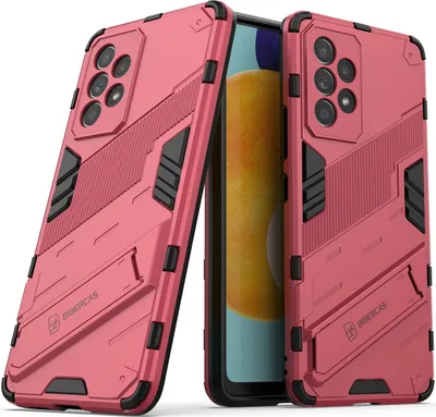 Produktbild von Armor Hülle für Samsung Galaxy A53 5G, Hybrid PC TPU Bumper Stoßfestes Schutzhülle mit Standfunktion Rosa