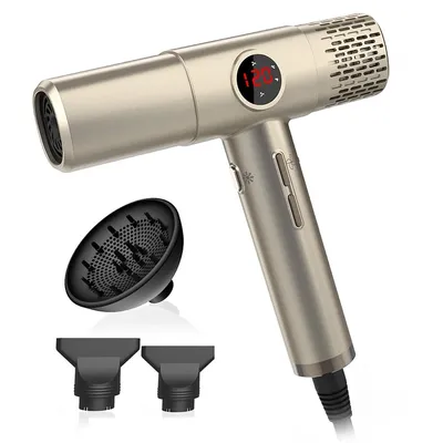 Produktbild von Haartrockner mit Diffusor, Ultraleichter Hair Dryer mit intelligentem bürstenlosem Motor, für glänzendes, kräuselfreies Haar, 1800 W Leistung