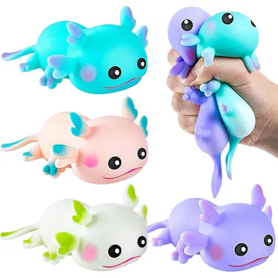 Produktbild von 4er Set Fidget Toy Stressball, Anti-Stress Spielzeug für ADHS, Angst & Konzentration, weich, dehnbar, für Erwachsene & Kinder