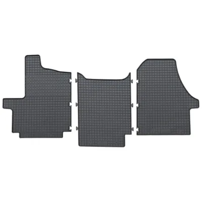 Produktbild von für Fiat Ducato ab 09/2006 Passform Fußmatten PETEX Gummimatten 3-teilig schwarz Allwettermatten Gummifußmatten