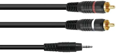 Image de OMNITRONIC Adapterkabel 3,5 Klinke/2xCinch 6m sw (30225148)