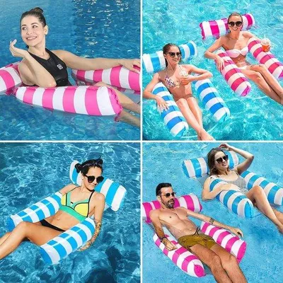 Produktbild von Aufblasbares Schaukeldoppelbett, 2er Wassersitz, 4in1 Lounge für Erwachsene, Strand