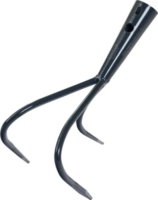 Produktbild von Grubber 3 Zinken 10 cm ohne Stiel 28 mm Dülle anthrazit