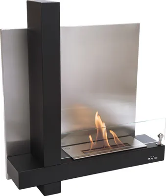 Produktbild von Purline MUSA, Wandmontierbarer Kamin, offen, Ethanol, Schwarz, Drinnen, Horizontal
