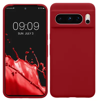 Produktbild von kwmobile Handyhülle für Google Pixel 8 Pro Hülle, für Pixel 8 Pro Case - Hülle Silikon - kabelloses Laden - Rhabarber Rot