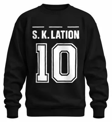 Produktbild von S K LATION 10 Trikot Fußball Mannschaft Party Saufen Feiern Sweatshirt Pullover, Schwarz, XXL