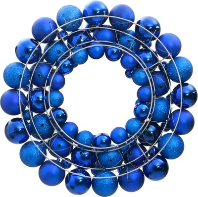 Produktbild von vidaXL Weihnachtskranz Blau 45 cm Polystyrol