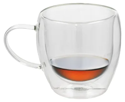 Produktbild von Gerimport Espressoglaser Plano - 1x - doppelwandig - Borosilikatglas - 80 ml - H6,5 cm - Teeglas