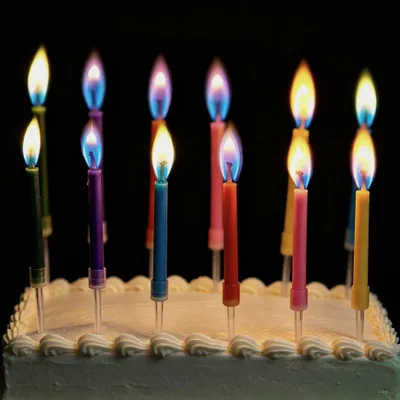 Geburtstagskerzen, 24 Flammen, magisch, für Torte