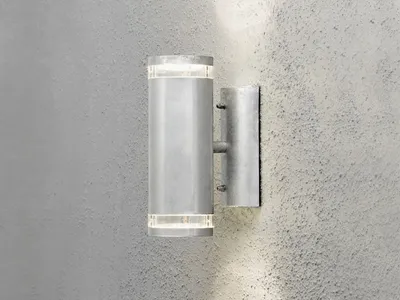 Produktbild von LED Außenwandleuchte Up Down zur Fassadenbeleuchtung, Außenleuchte 24cm, Silber