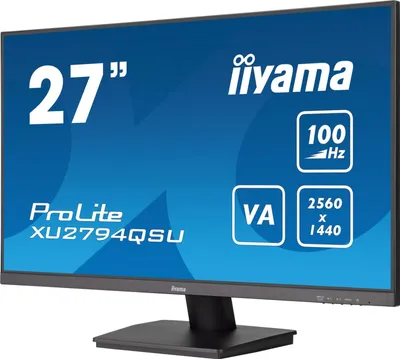 Produktbild von iiyama ProLite XU2794QSU-B6, 68,6 cm (27"), 2560 x 1440 Pixel, Wide Quad HD, LCD, 1 ms, Schwarz