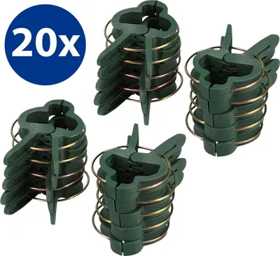 Produktbild von 20x Pflanzenclips Pflanzenklammern Pflanzenhalter Pflanzenbinder in Klein