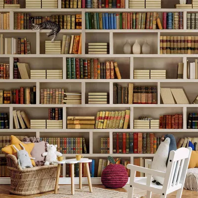 Produktbild von Vlies Fototapete - Home library 300x210 cm Muster 10110905-29