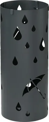 Produktbild von Schirmständer,Stahl,Säulenform,HerausnehmbaresBodenfach,Ø17x41Hcm,Grau