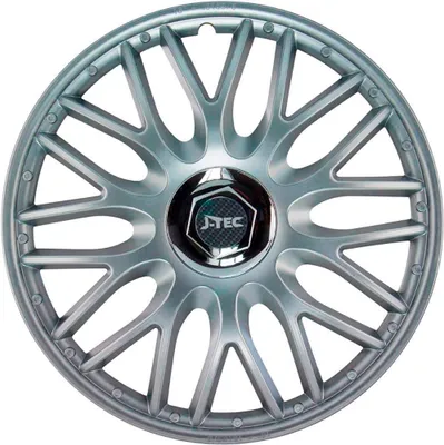 Obrázok produktu pre Kryty kolies 4 ks, 16 palcov, strieborná s chrómovým krúžkom, pre