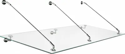 Immagine prodotto di Glaszentrum Hagen - 230x90 cm Schizzo di vetro chiaro - Trasparente incl. Maniglia in acciaio
