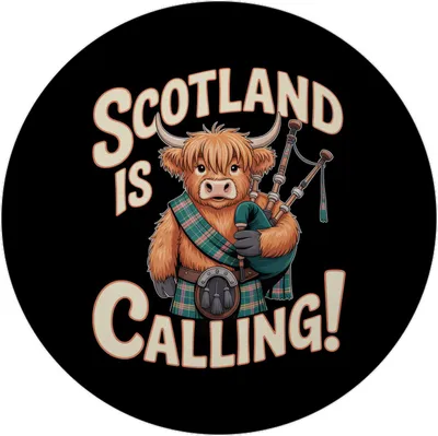 Produktbild von Scotland is calling! Magnet mit Highland-Kuh-Motiv