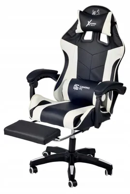Produktbild von Ekspand | Gaming Sessel - Weiß - 115-123 cm - mit Kopfstütze - 40 cm Sitzbreite - 100% Kunststoff