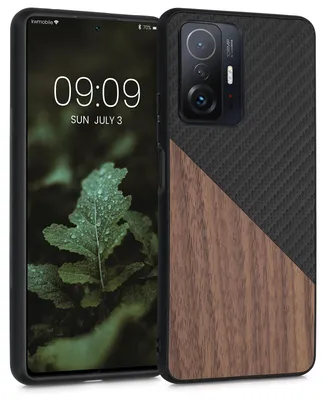 Produktbild von kwmobile Hülle kompatibel mit Xiaomi 11T / 11T Pro - Handyhülle - Handy Schutzhülle - Smartphone Cover - Dunkelbraun Schwarz