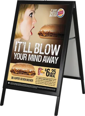 Produktbild von update displays Kundenstopper Slide In schwarz DIN A1 2 Fächer
