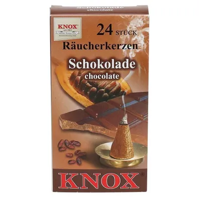 Produktbild von KNOX - 3er Set Räucherkerzen Räucherkegel Gr. M - Schokolade