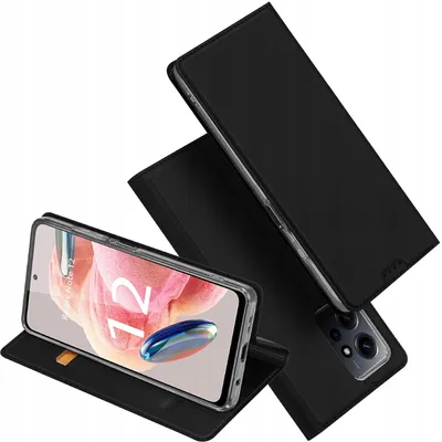 Produktbild von Dux Ducis Skin Pro Case Für Xiaomi Redmi Note 12 Flip Cover Card Wallet Stand Schwarz