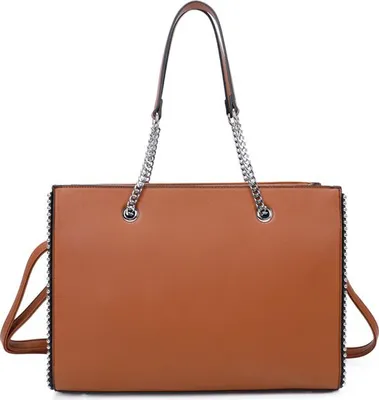 Produktbild von Gallantry Damentasche - Schultertasche, Handtasche, Schultasche, Arbeitstasche, A4 geeignet, Braun, 4 Innenfächer