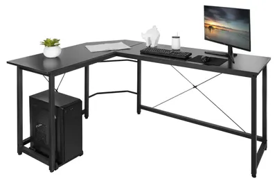 Image de Bureau de jeu - Bureau pour ordinateur - Bureau en L - 190x120x75 cm