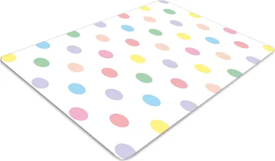 Produktbild von Stuhlunterlage Bürostuhlunterlage 120 cm x 90 cm Bodenmatte Bürostuhlunterlage - Bunte Punkte