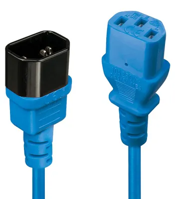 Image de Lindy 1m IEC C13 Extension Cable, Blue