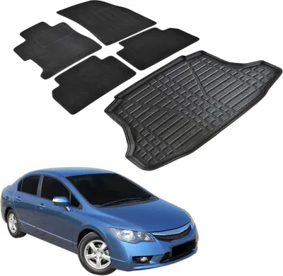 Produktbild von Kofferraumwanne Fußmatten Set Für Honda Civic 2006-2011 Stufenheck, Genaue Passform