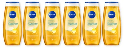 Produktbild von NIVEA Summer Happiness Duschgel 6 x 250 ml + Vitamin C, E und NIVEA Sun-Duft