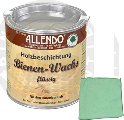 Produktbild von Holzwachs Bienenwachs flüssig 375 ml Dose Farbe: natur inkl. Microfasertuch