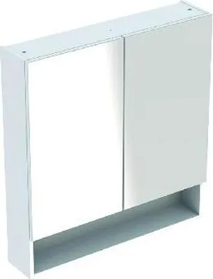 Obrázek produktu pro Geberit Selnova Square - Zrcadlová skříňka 850x588x175 mm, 2 dvířka, lesklá bílá 501.264.00.1