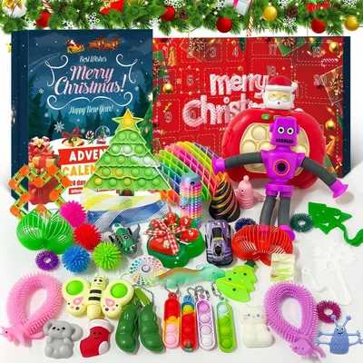 Produktbild von Adventskalender 2026 mit 24 Fidget Spielzeug Überraschungen für Kinder