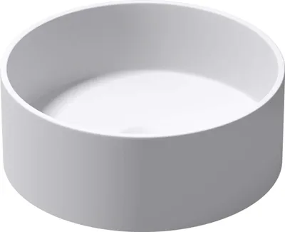 Immagine prodotto di doporro Lavabo da Appoggio, Lavandino Bagno 40x40x15cm, Lavabo Tondo da Minerale Fuso Colossum804, Bianco Opaco