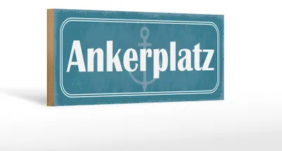 Produktbild von Holzschild Hinweis 27x10cm Ankerplatz