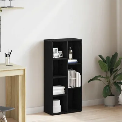 Productafbeelding van Maison Exclusive - Boekenkast, zwart, eikenlook, 50x25x104 cm, houtvezel