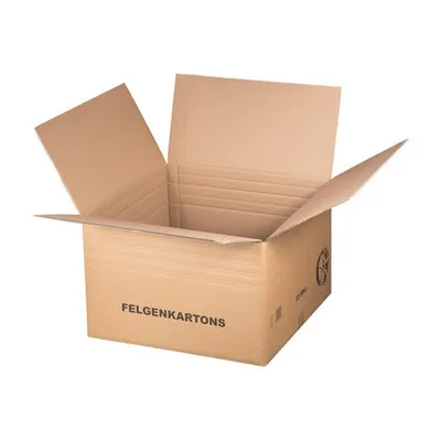 Produktbild von 4x Felgenkarton für 22 Zoll - 600x600x(242)-390mm mit variabler Höhe 2-wellig