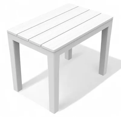 Immagine prodotto di Tavolino basso in resina 60x39x45 cm per esterno Timor - Bianco