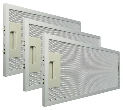 Produktbild von vhbw 3x Filter Metallfettfilter kompatibel mit Klarstein 10032841, Paolo 52 Dunstabzugshaube, Aluminium