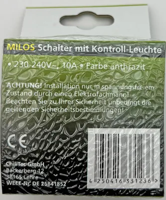 Produktbild von MILOS Kontroll-Schalter mit Lämpchen