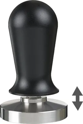 Obrázek produktu pro scarlet espresso | Tamper „Perfetto“ pro baristy; kalibrován na přítlak 35 liber; s rukojetí z hliníku nebo ušlechtilého dřeva a přesnou nerezovou základnou, velikost: 54 mm, barva: černá