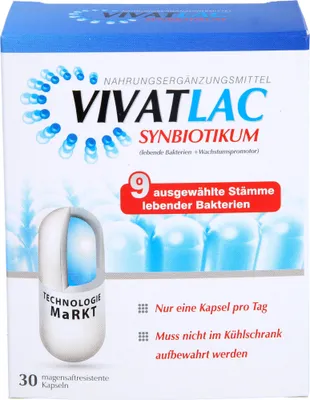 Immagine prodotto di Vivatlac Synbiotic capsule con batteri vivi, 30 capsule