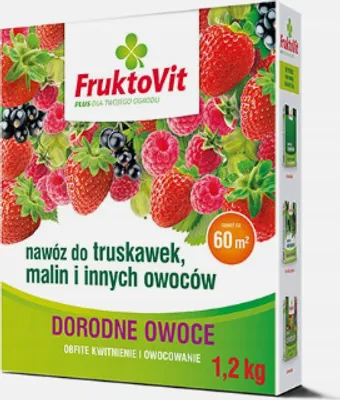 Zdjęcie produktu dla nawóz Fruktovit do truskawek, malin i innych owoców karton 1,2kg