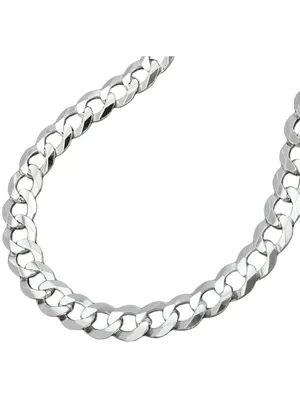Produktbild von Kette 4,5mm flache Panzerkette Silber 925 55cm silber 4,5mm