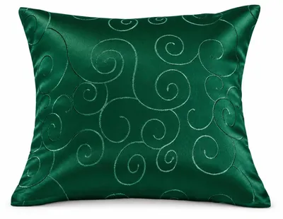 Produktbild von Kissenbezug 40x40 cm dunkelgrün Damast Circle Deko Kissenhülle m. Reißverschluss