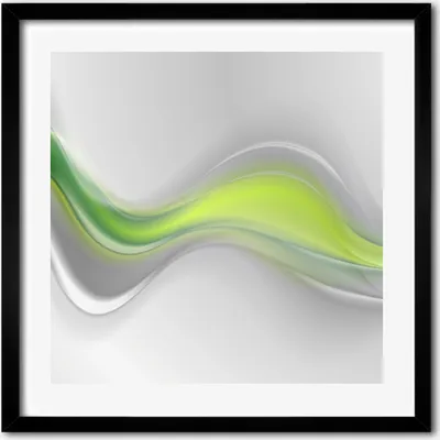 Produktbild von Bild - 50 cm x 50 cm - MDF - Rahmen, Wandkunst - Wellen Abstraktion