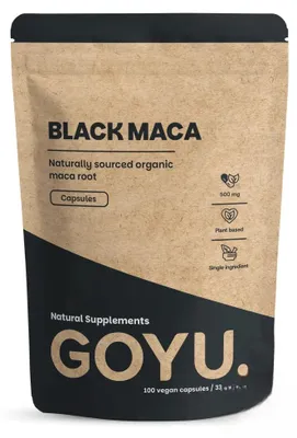 Productafbeelding van Goyu Zwarte MACA Capsules Biologisch (100 capsules)