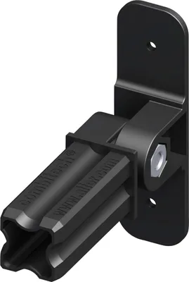 Produktbild von alfer Gelenk-Flansch-Verbinder, 1 Zapfen 23.5 mm Kunststoff glatt schwarz